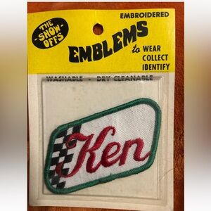 Emblems Patch 'The Show Offs' vintage 70s name Ken